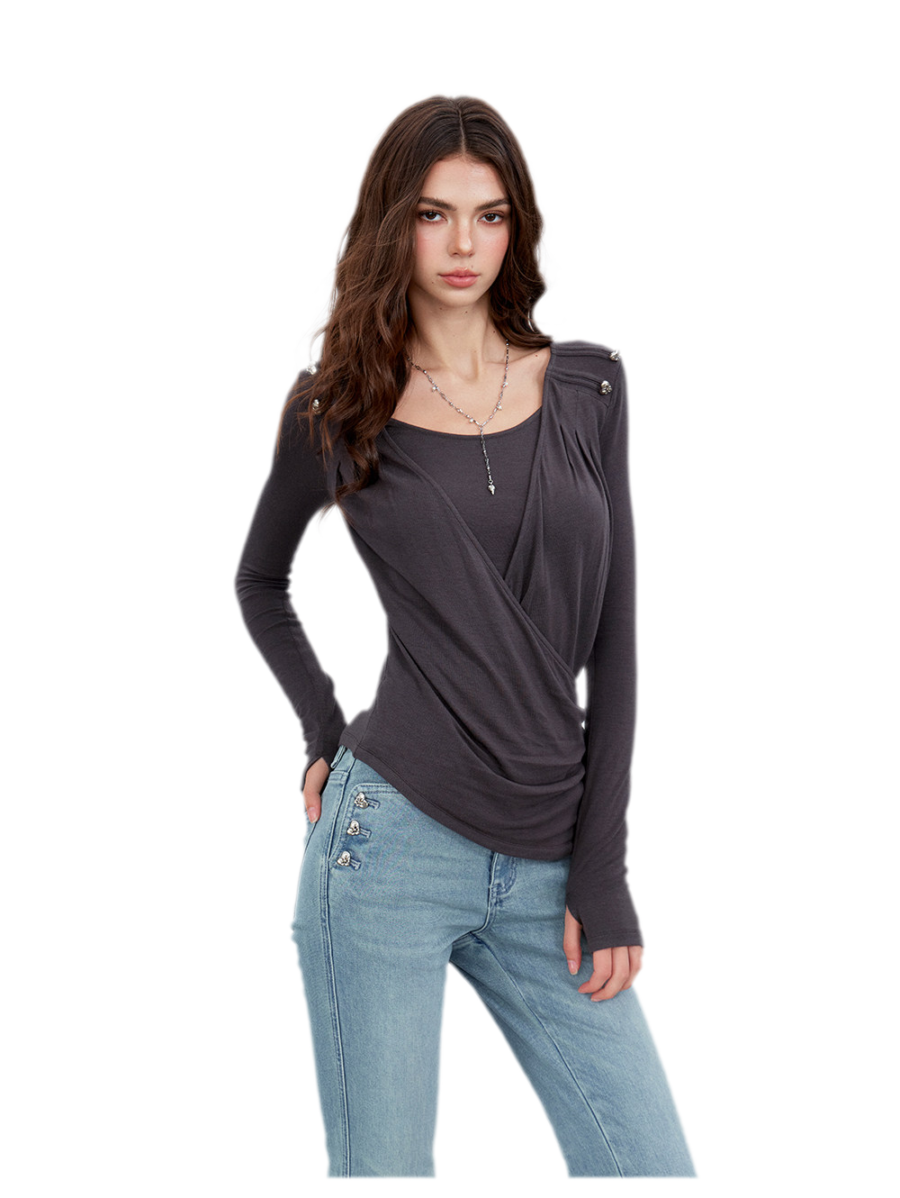 Modal Draped Layered Top