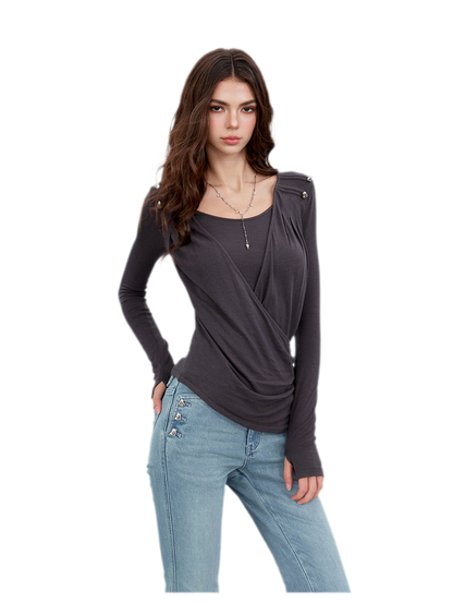 Modal Draped Layered Top