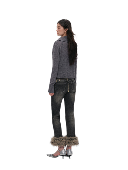 Wool Blend Shawl Cardigan