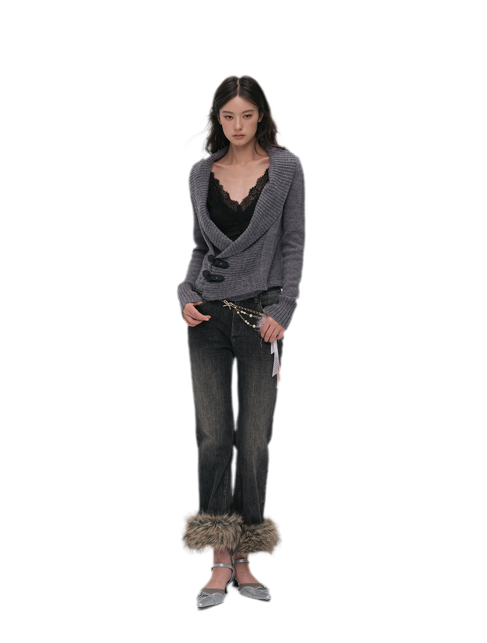 Wool Blend Shawl Cardigan