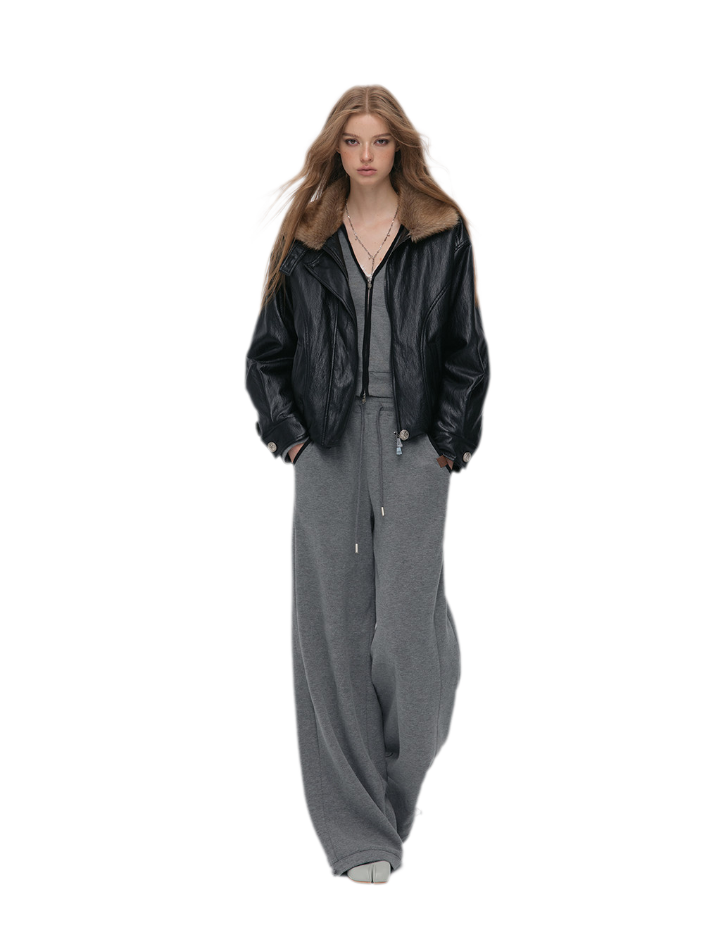 Contrast Trim Hooded Tracksuit Set