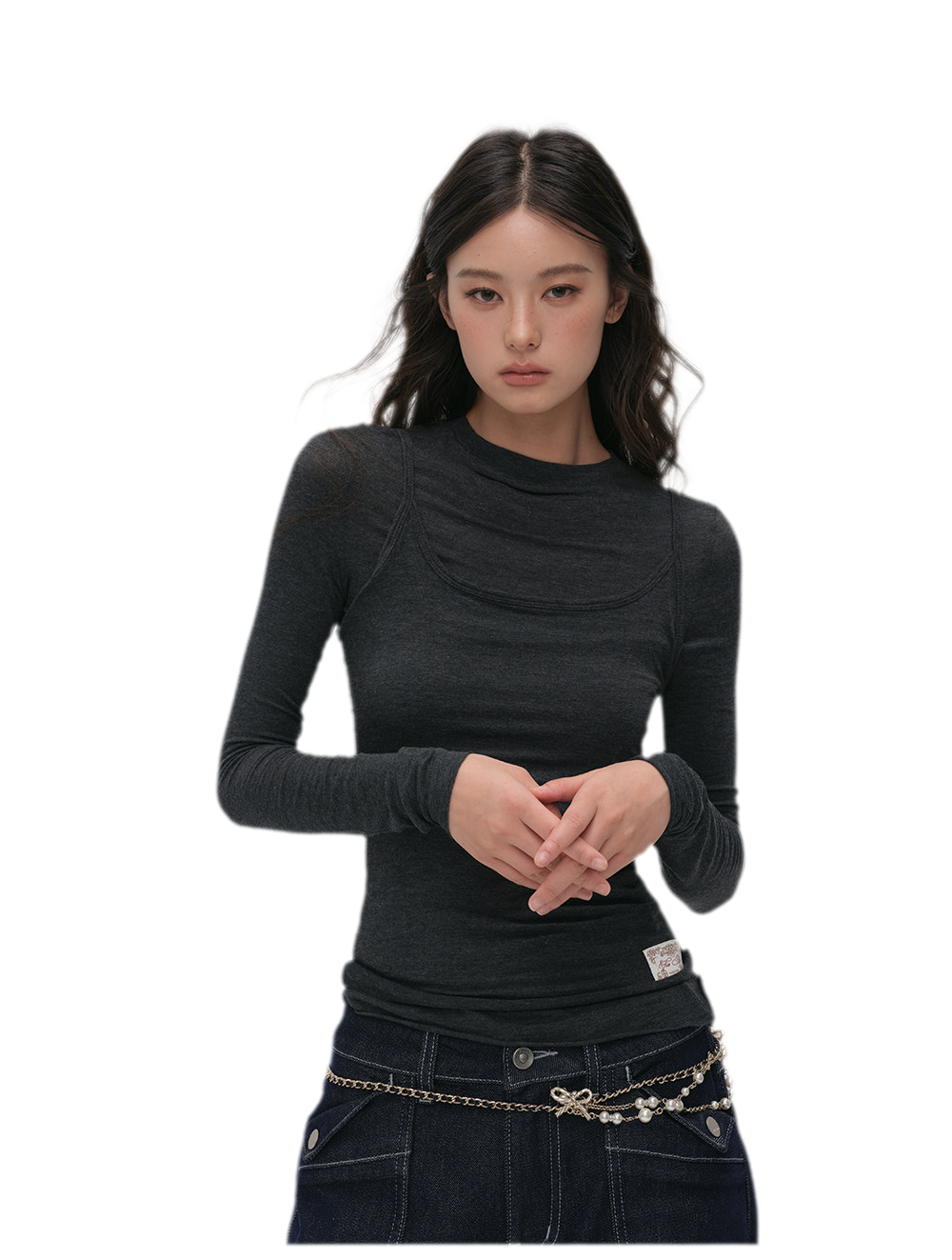 Cashmere Layered Fitted T-shirt