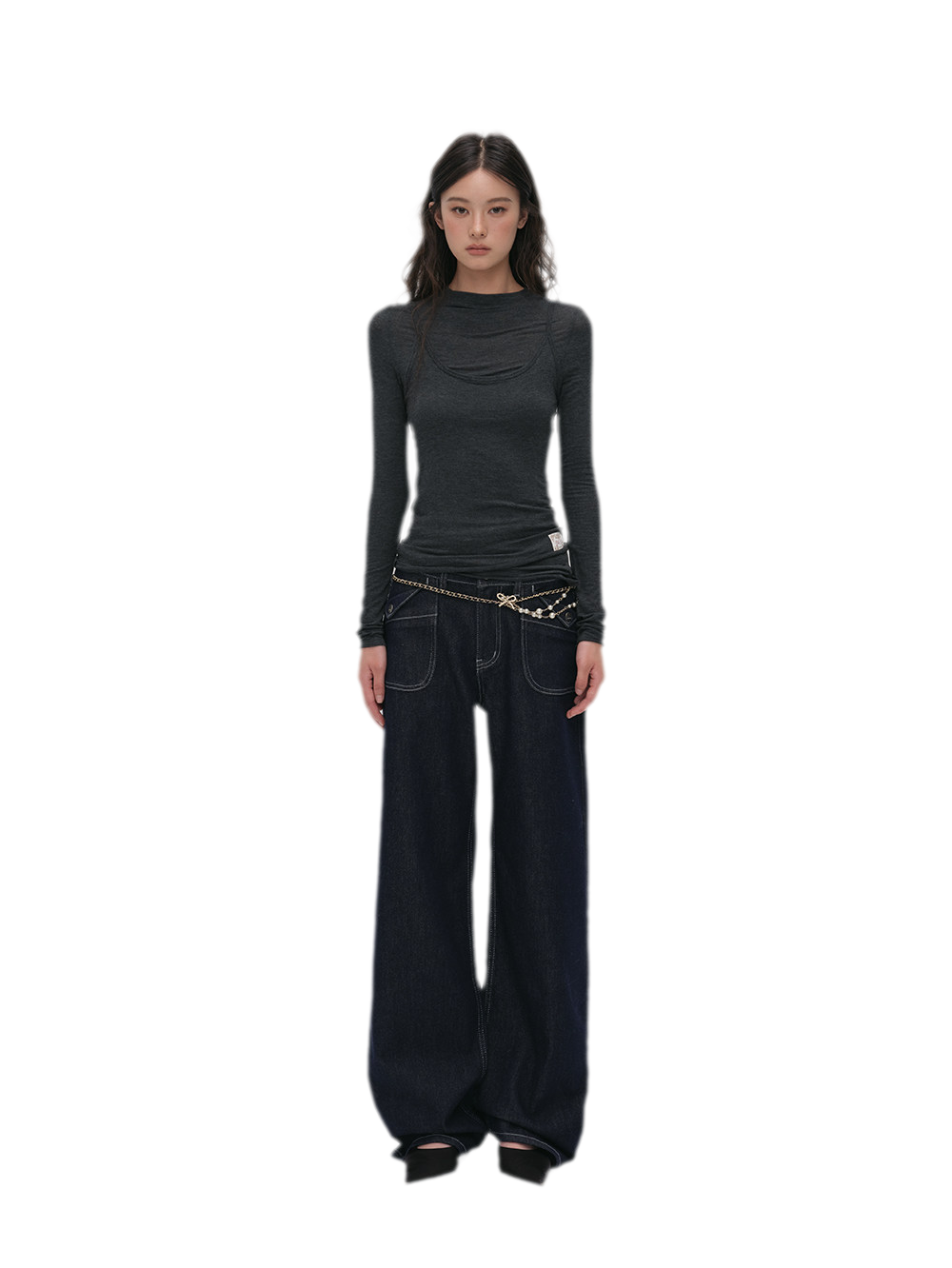 Cashmere Layered Fitted T-shirt