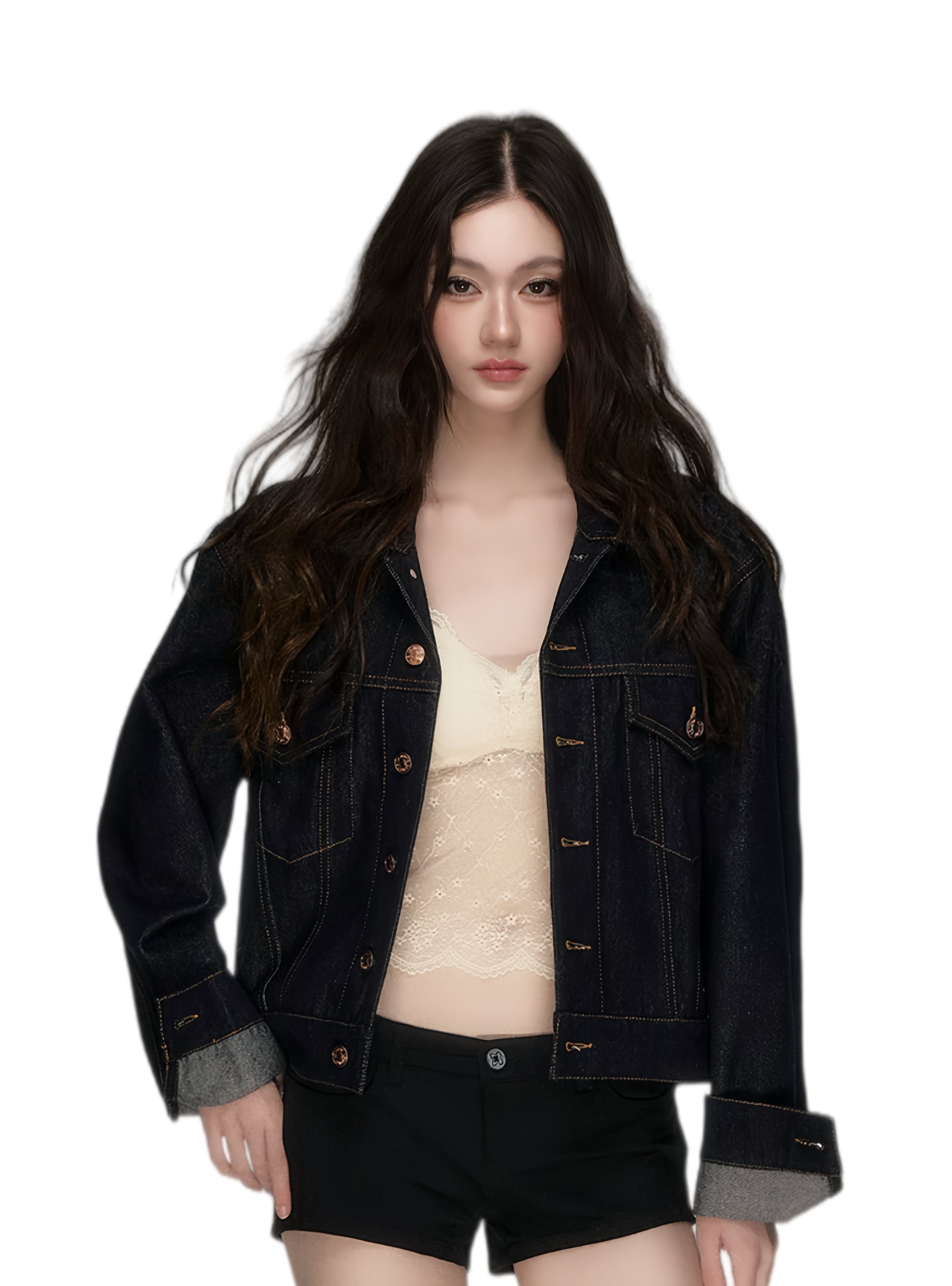 Raw Denim Cropped Jacket