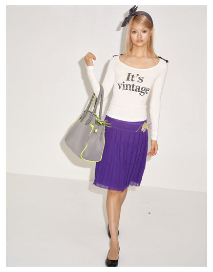 Floral Scoop-Neck Fitted T-Shirt