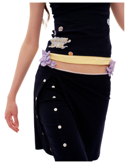 Floral Print Camisole Skirt-Shorts Set