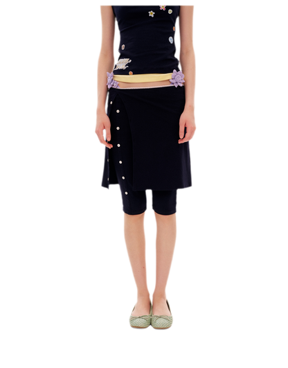 Floral Print Camisole Skirt-Shorts Set
