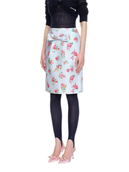 Bowknot Structured A-Line Skirt