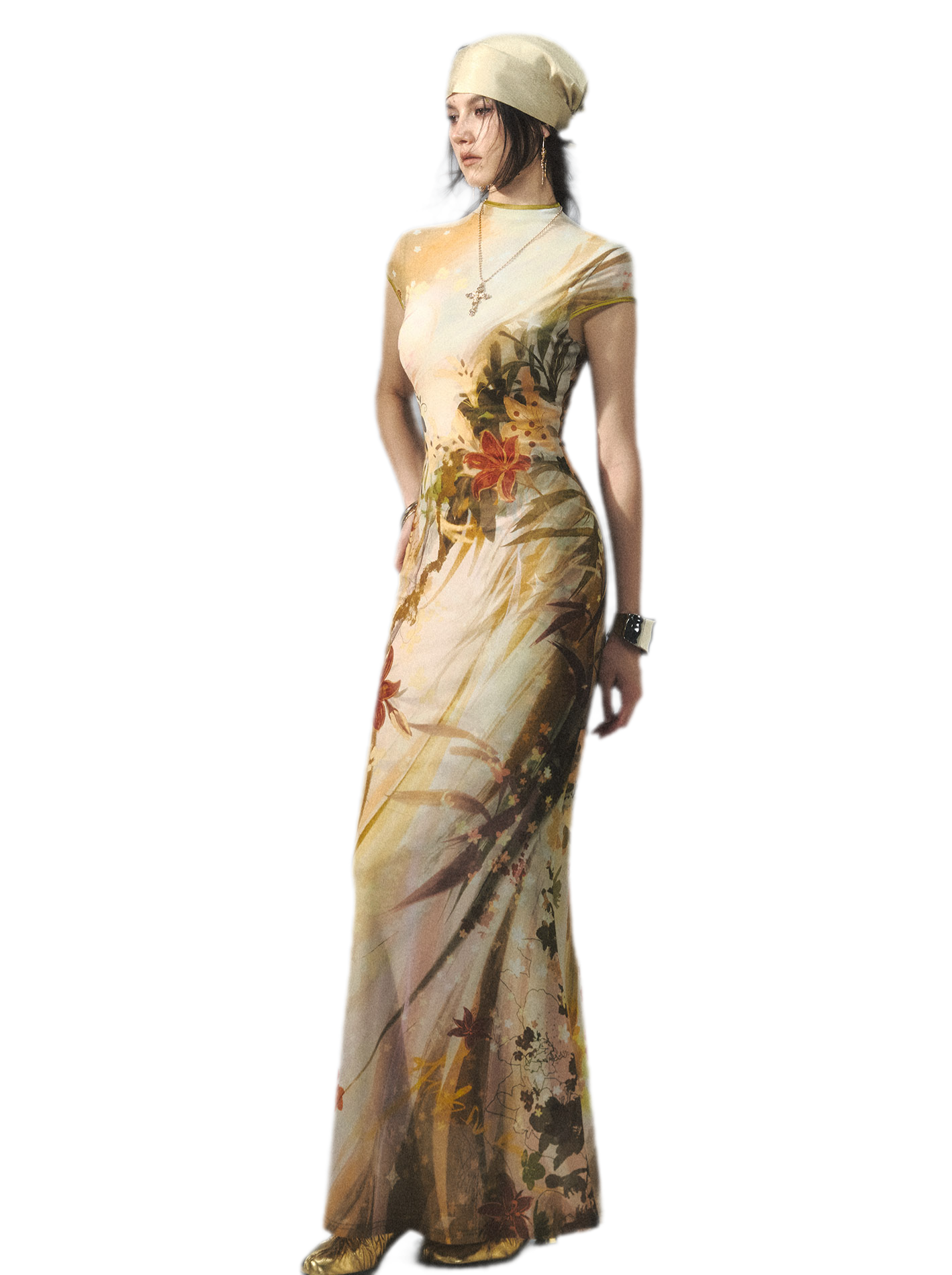 Reversible Fishtail Qipao Dress