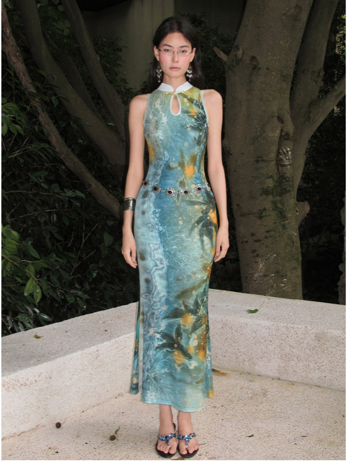 Reversible Fishtail Qipao Dress