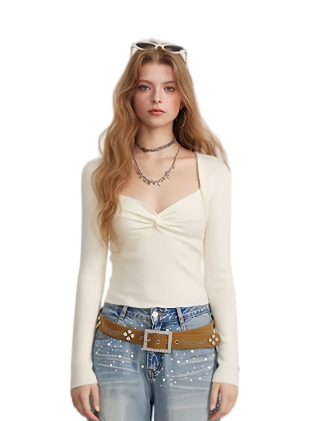 Twist Front Knit Top