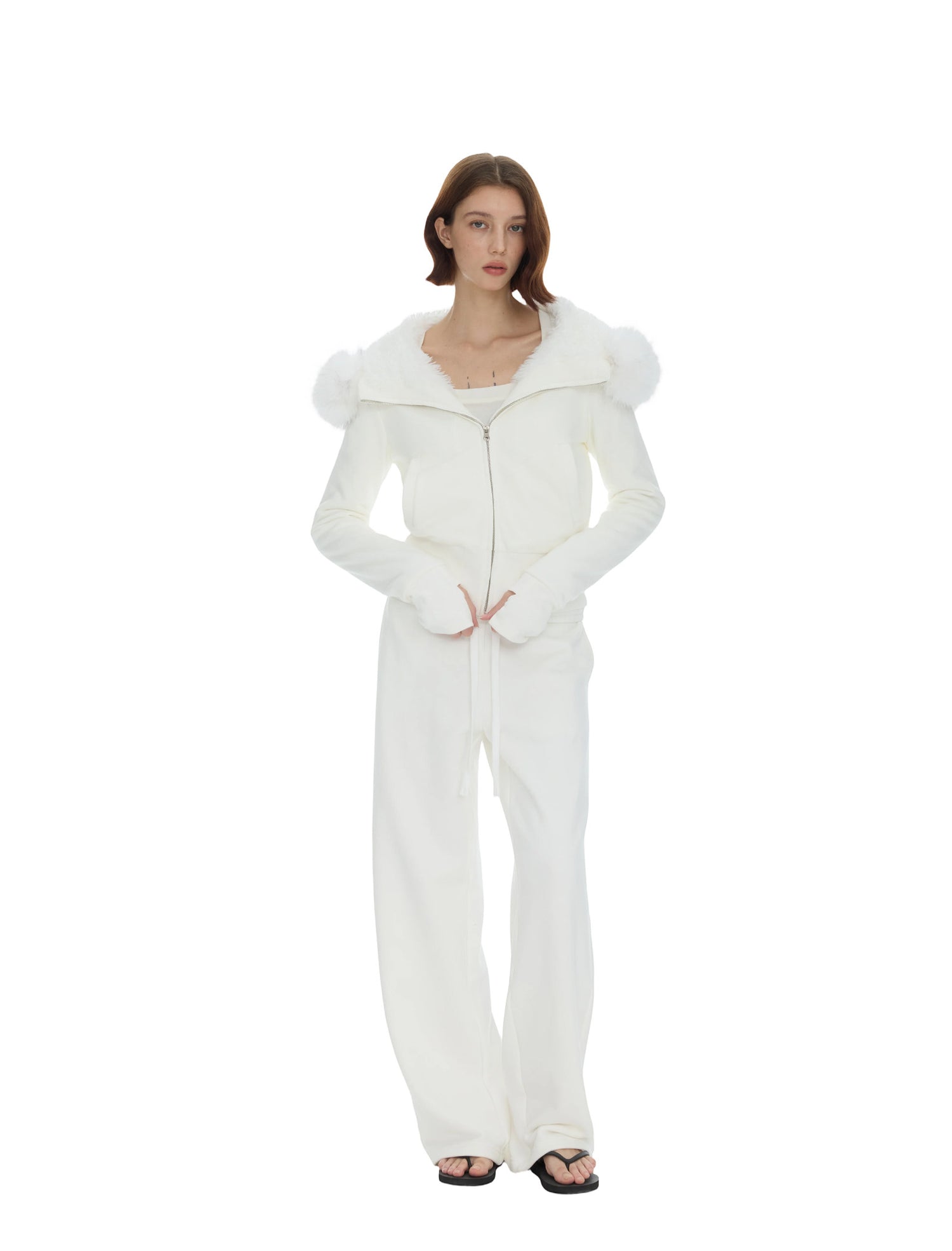 Detachable Fur Collar Hoodie Jacket