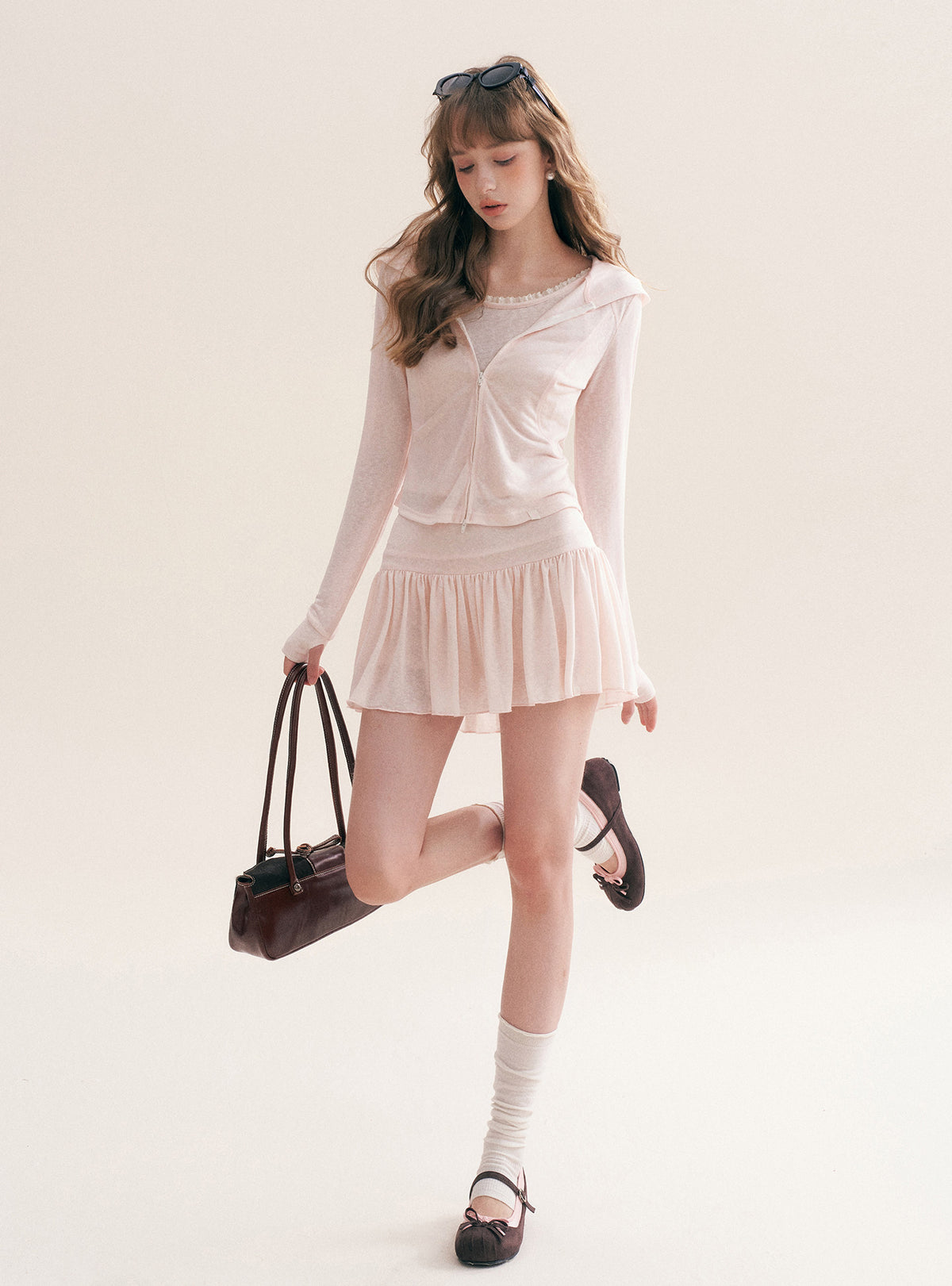 Lyocell Hooded Skirt Set