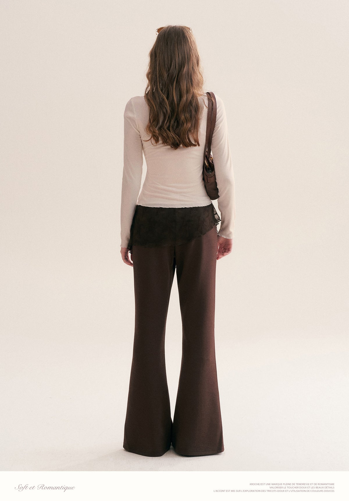 Lace Crossover Slim T-Shirt