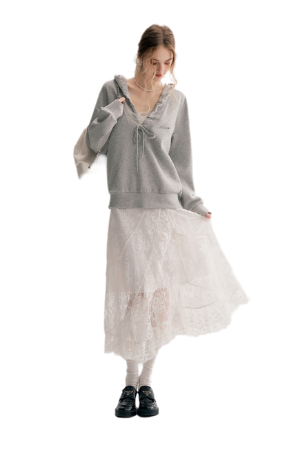 Layered Lace A-Line Skirt