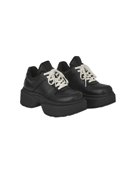 Leather Platform Running Shoes