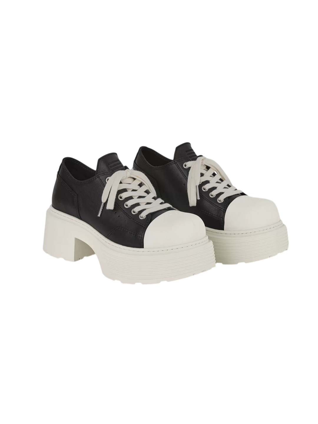 Embossed Leather Platform Sneakers