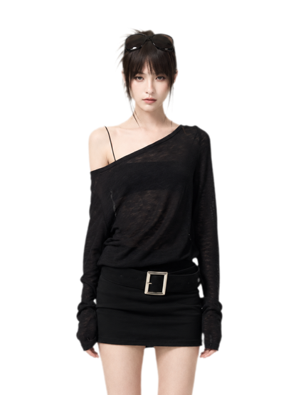 Open-Back Stretch Knit Dress