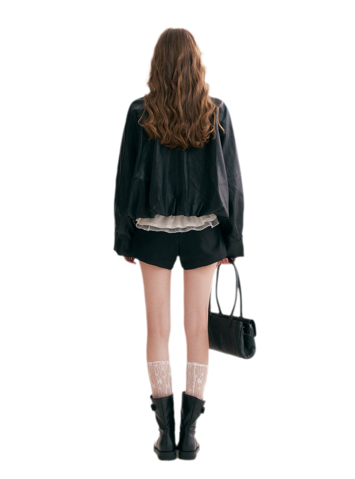 Matte Faux Leather Relaxed Jacket