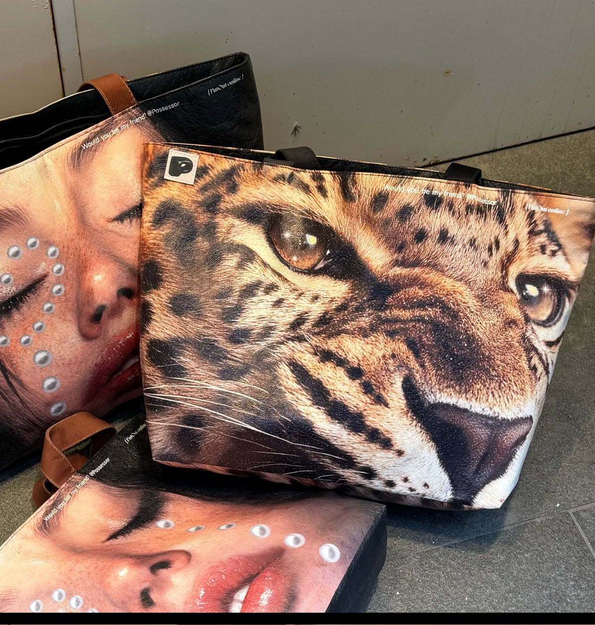 Printed Oversized Leopard Tote Bag