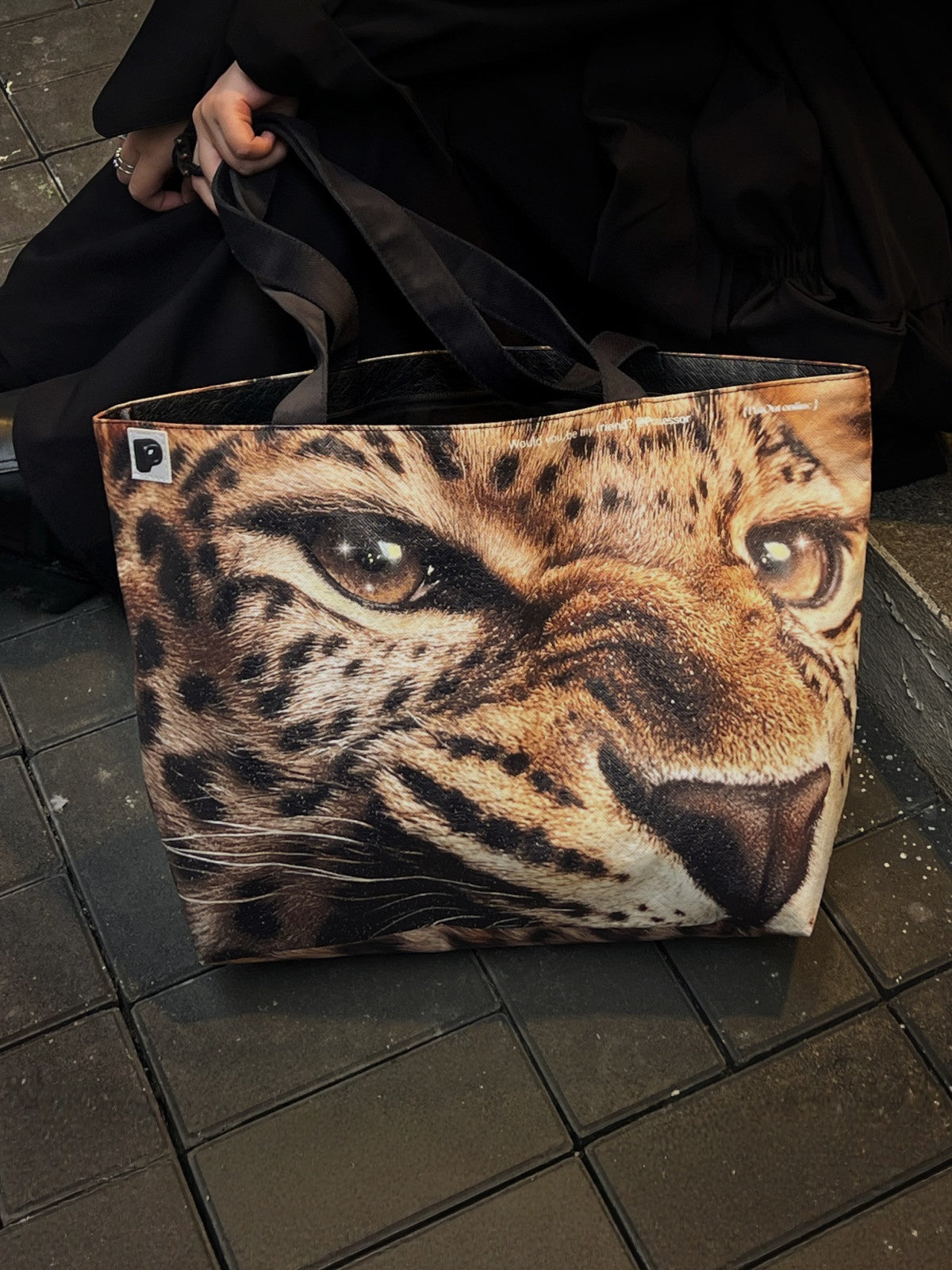 Printed Oversized Leopard Tote Bag