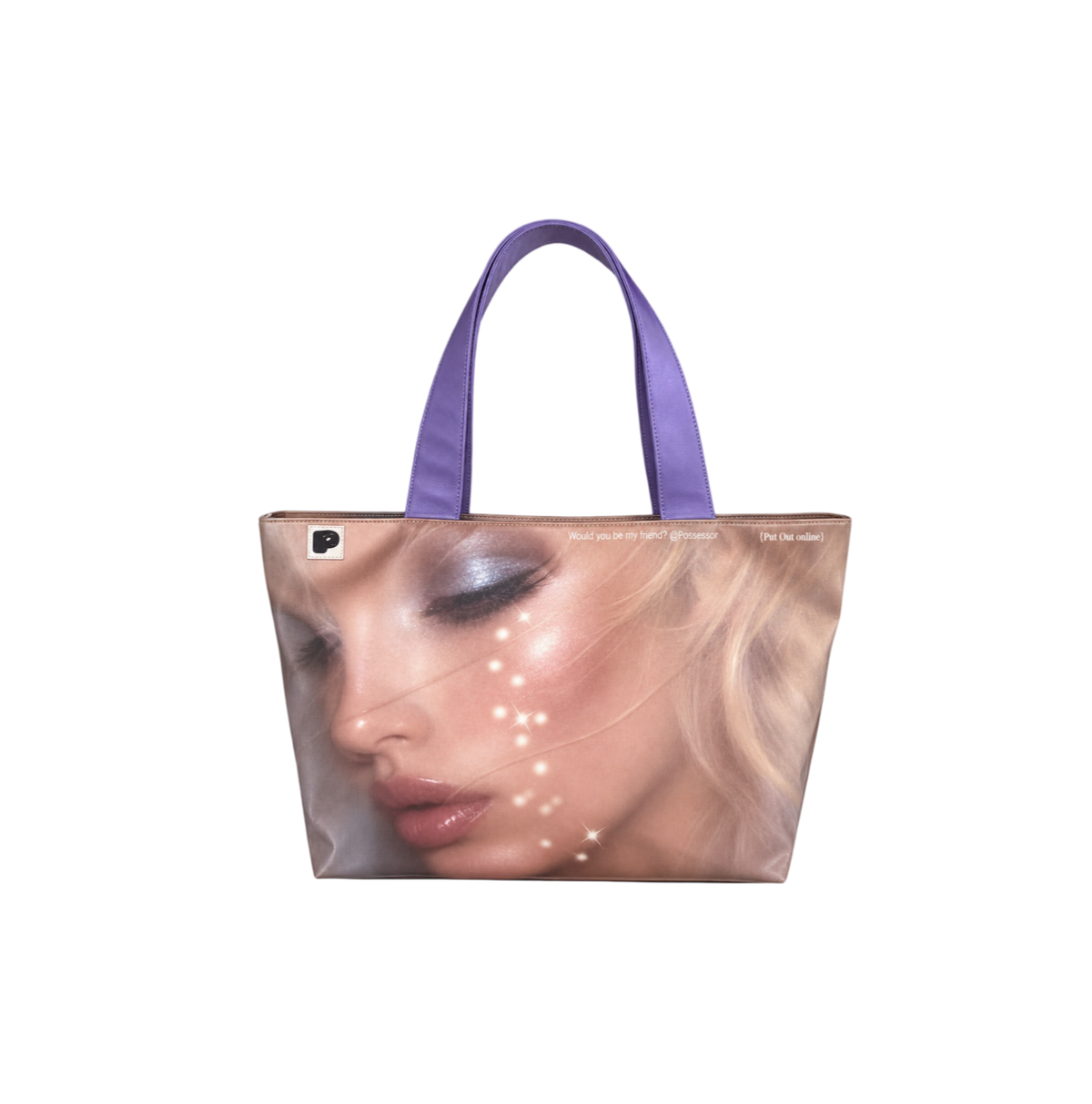 Distressed PU Oversized Tote Bag