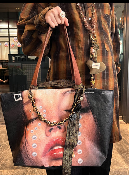 Pearl Print Paper Handbag