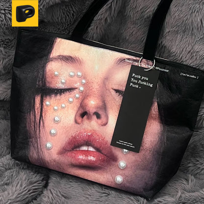 Pearl Print Paper Handbag