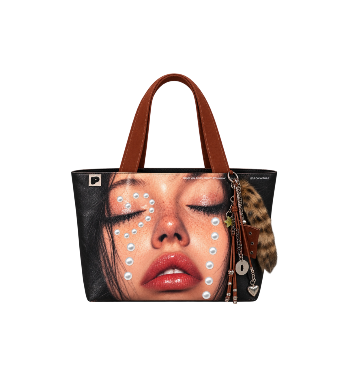Pearl Print Paper Handbag