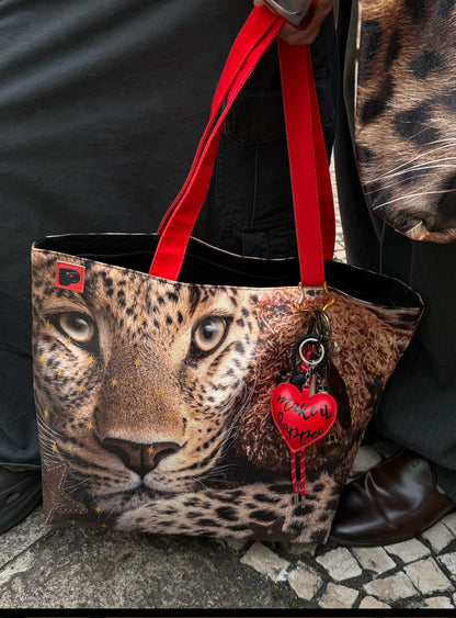 Leopard Print Oversized Tote Bag