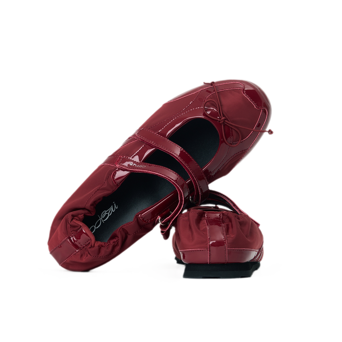 Ruched Ballet Strap Shoes