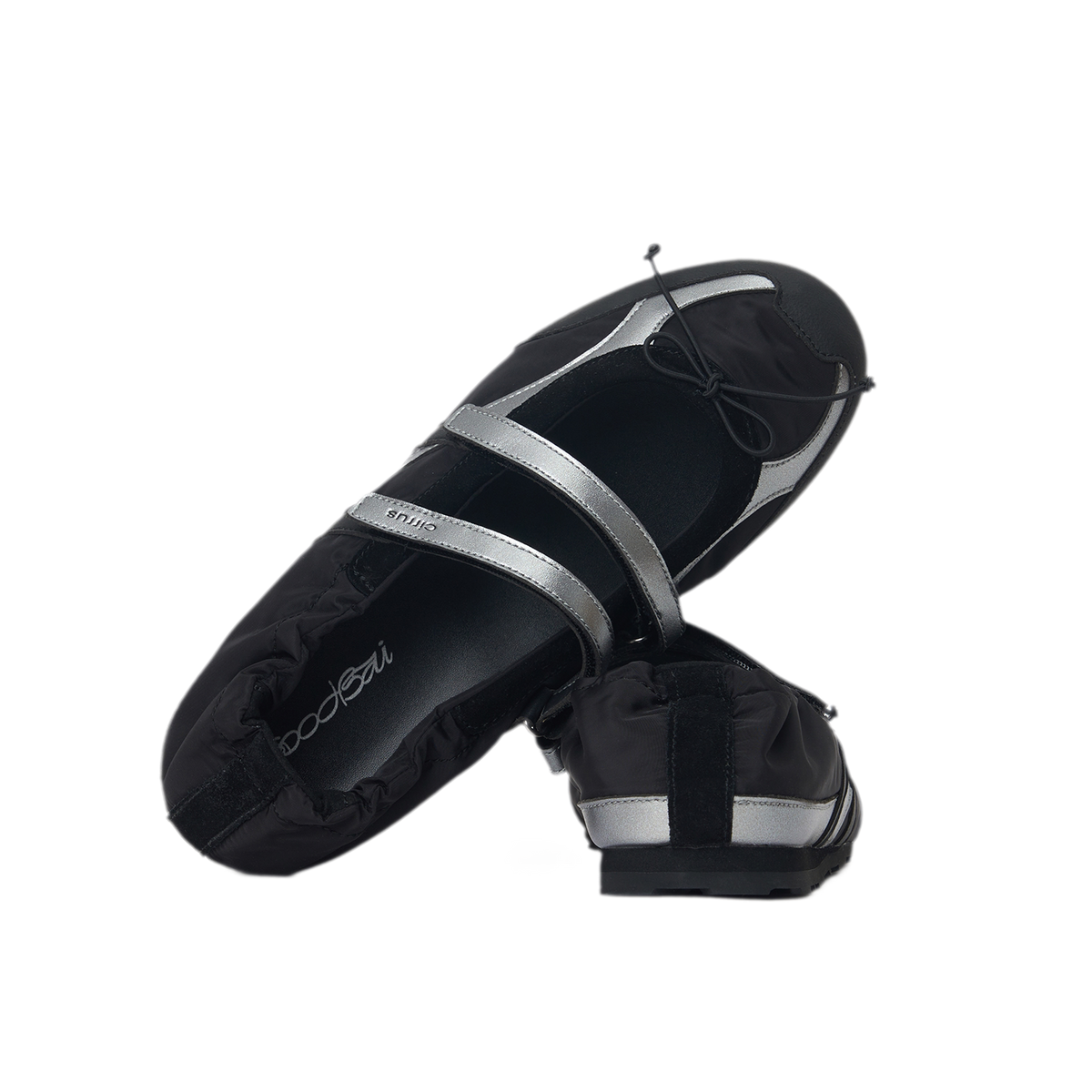 Ruched Ballet Strap Shoes