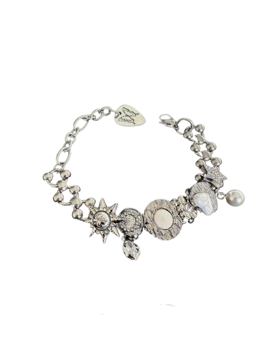 Sculptural Charm Titanium Bracelet