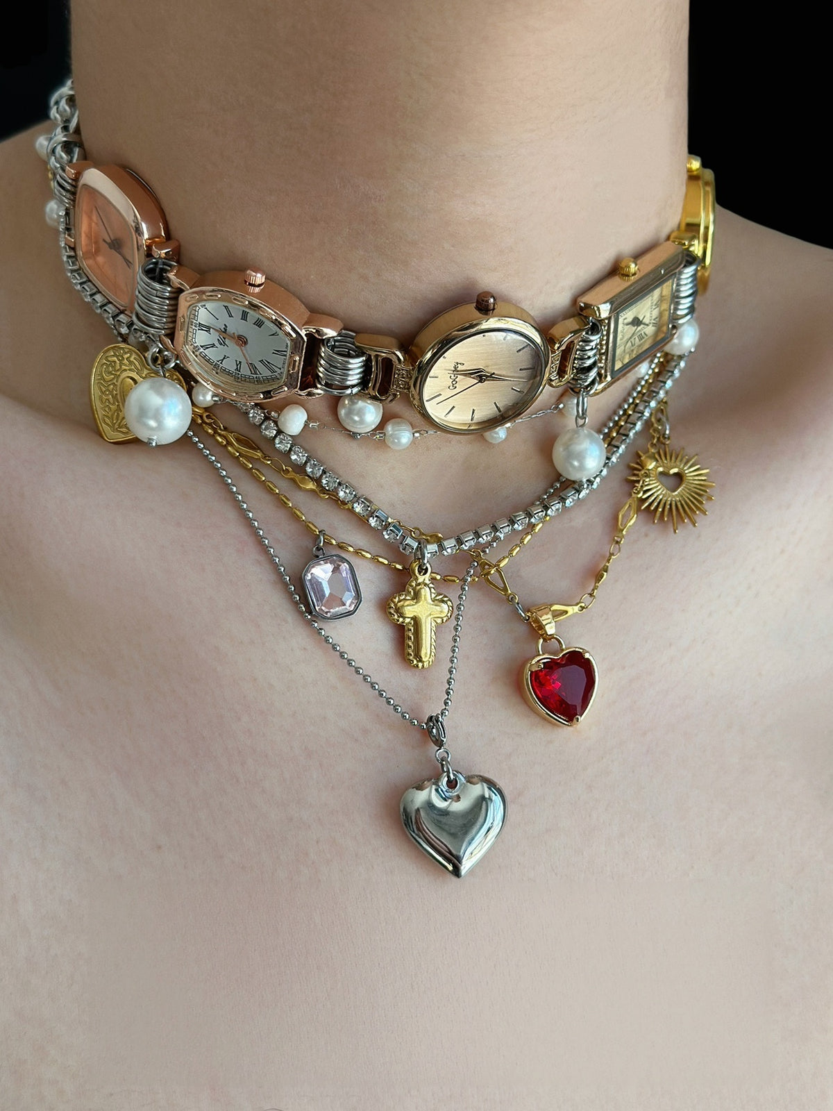 Vintage Punk Metal Choker Necklace