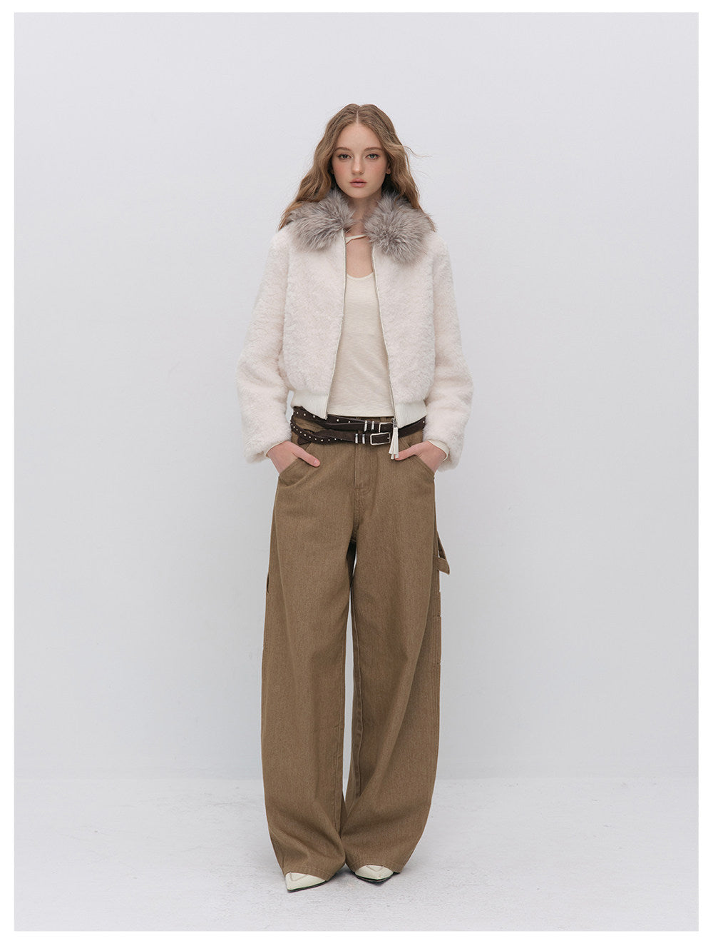 High-Density Cropped Fur Jacket