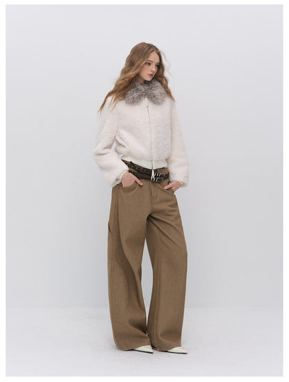 High-Density Cropped Fur Jacket