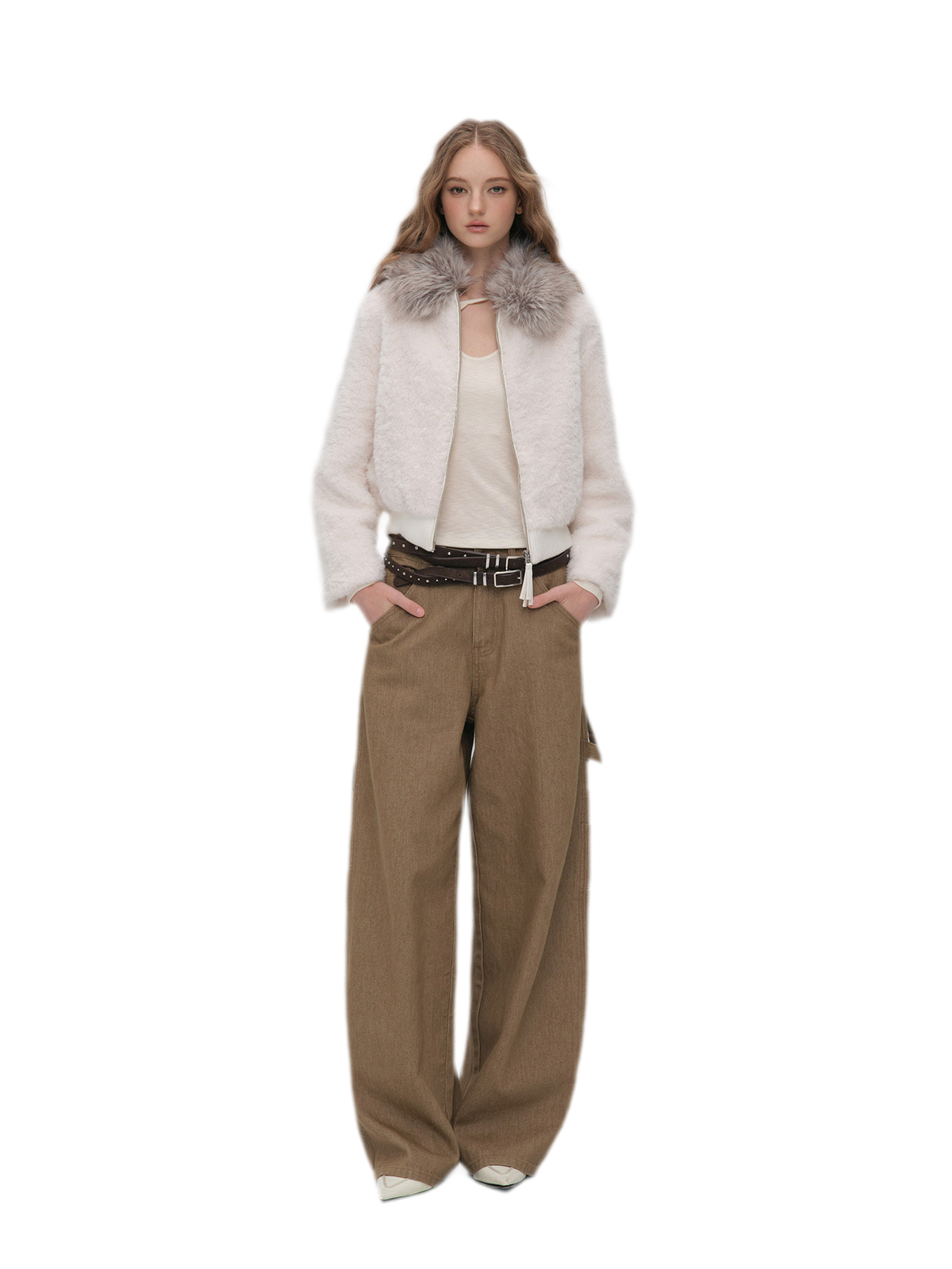 High-Density Cropped Fur Jacket
