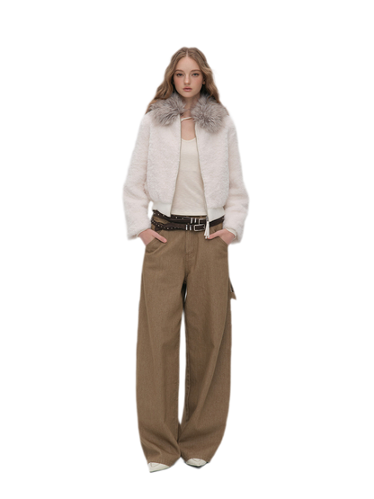 High-Density Cropped Fur Jacket