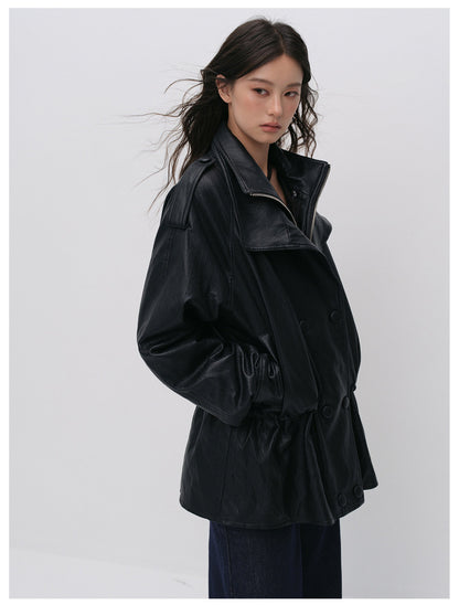 Detachable PU Down Puffer Jacket