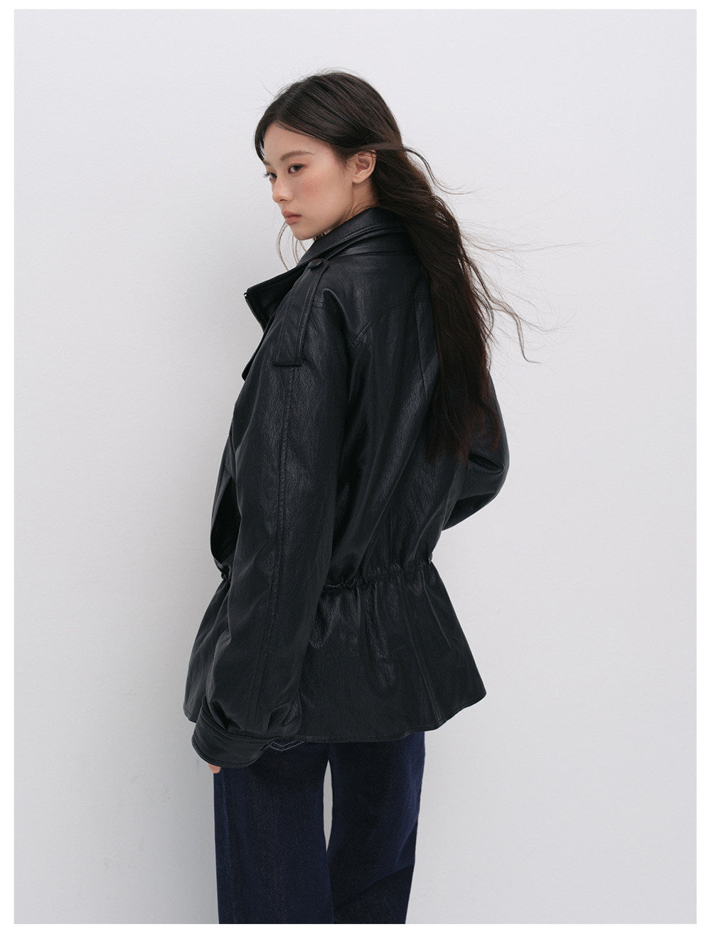 Detachable PU Down Puffer Jacket