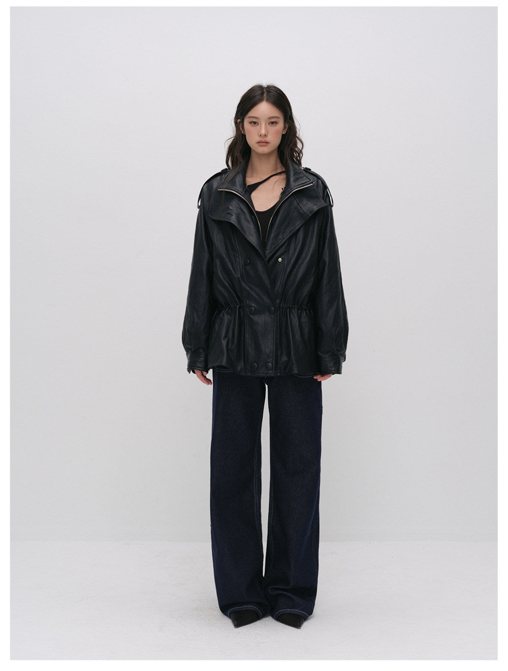 Detachable PU Down Puffer Jacket