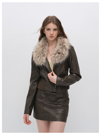 Textured Bow Mini Skirt