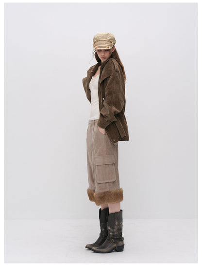 Chenille Cinched Down Jacket