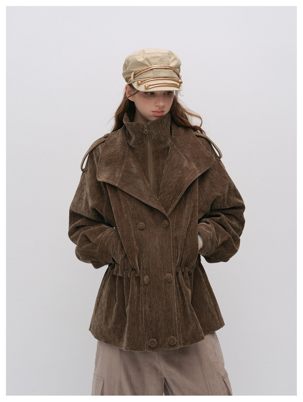 Chenille Cinched Down Jacket