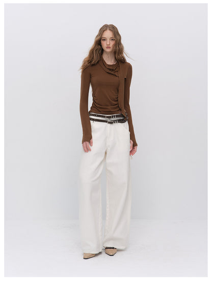Draped Halter Ruched Top