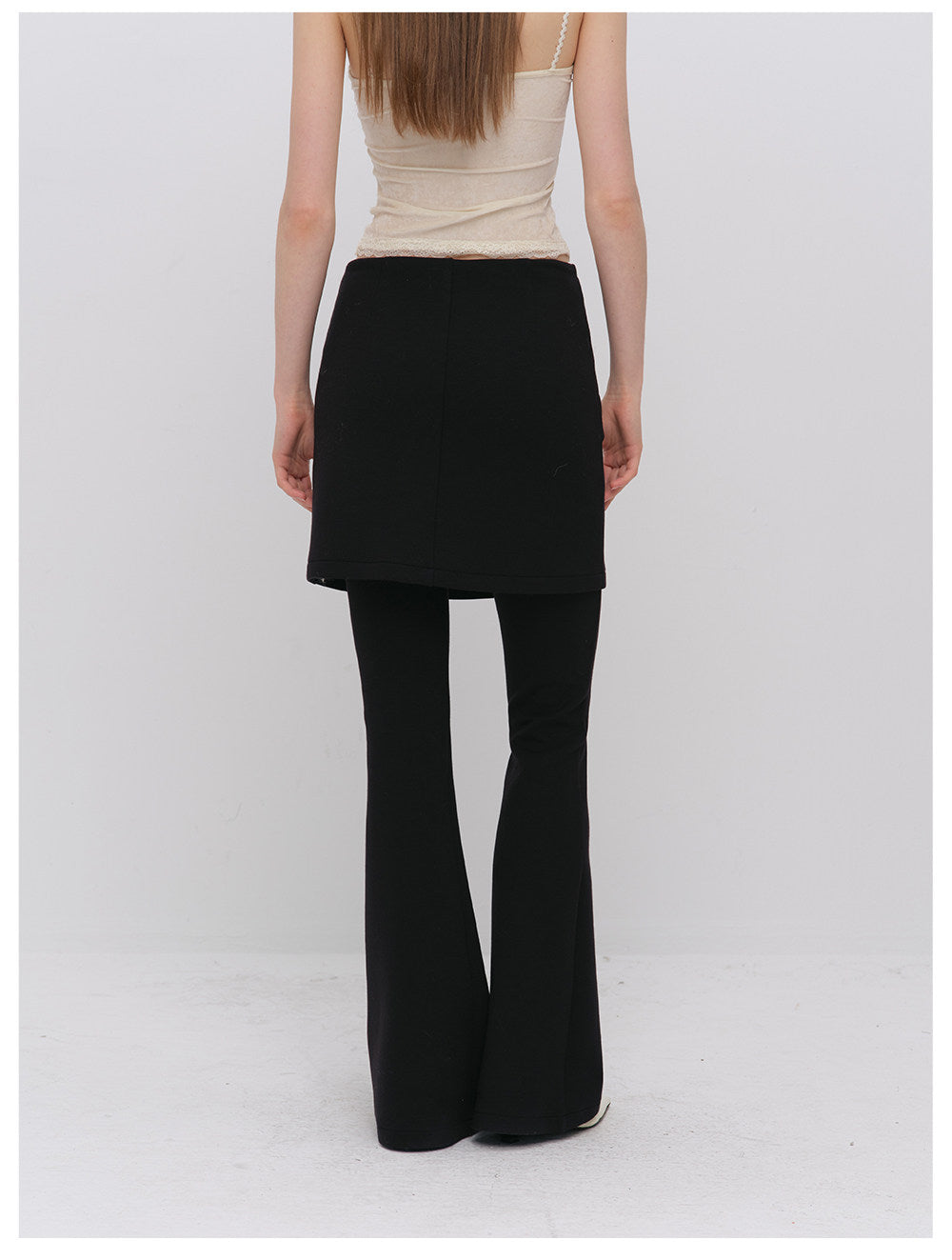 Layered Skirt Flare Pants