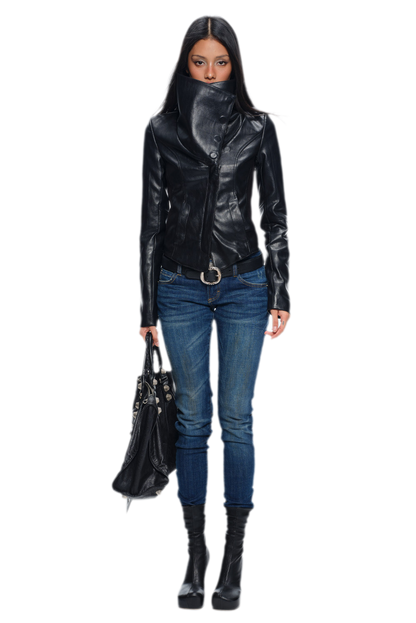 Distressed Low-Rise Slim Jeans