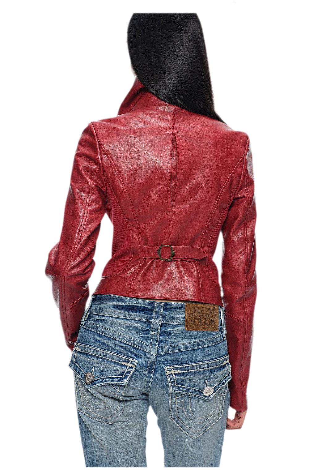 Washed Low-Rise Flared Jeans