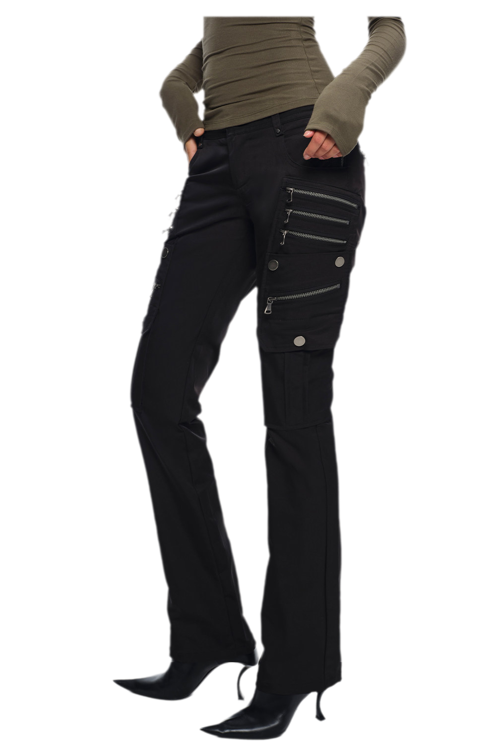 Deconstructed Zip Cargo Pants