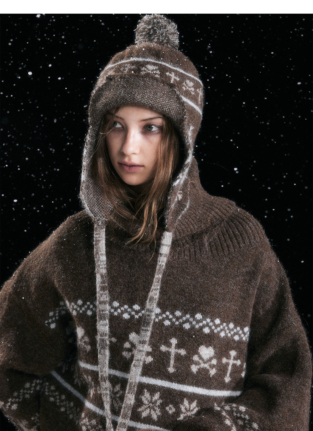 Fair Isle Ear-Flap Knit Hat